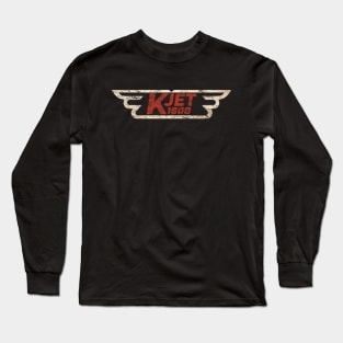 KJET 1600 AM Seattle 1982 - Disstred Vintage Style Long Sleeve T-Shirt